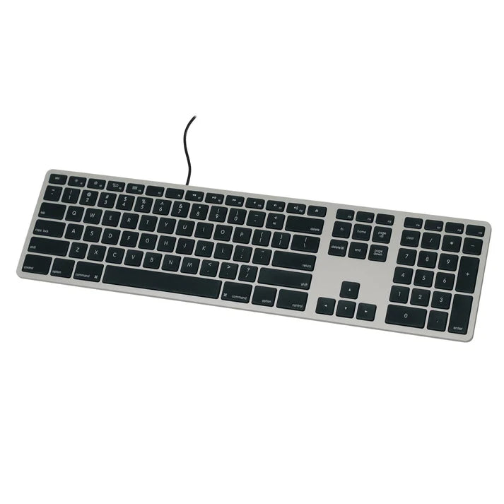 מקלדת תואמת אפל מק חוטית USB-C אפור Matias USB-C Keyboard for Mac FK316CB - Space Gray