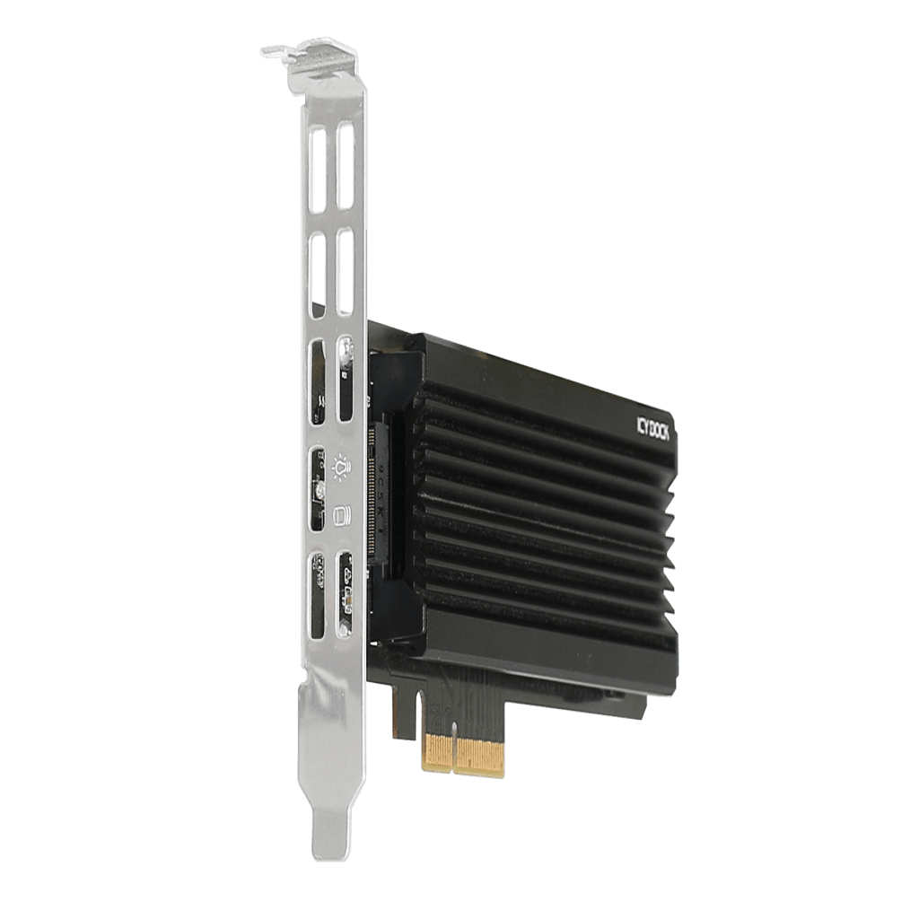 1 x M.2 NVMe SSD to PCIe 3.0 x4 Adapter with Heat Sink & PCIe Bracket