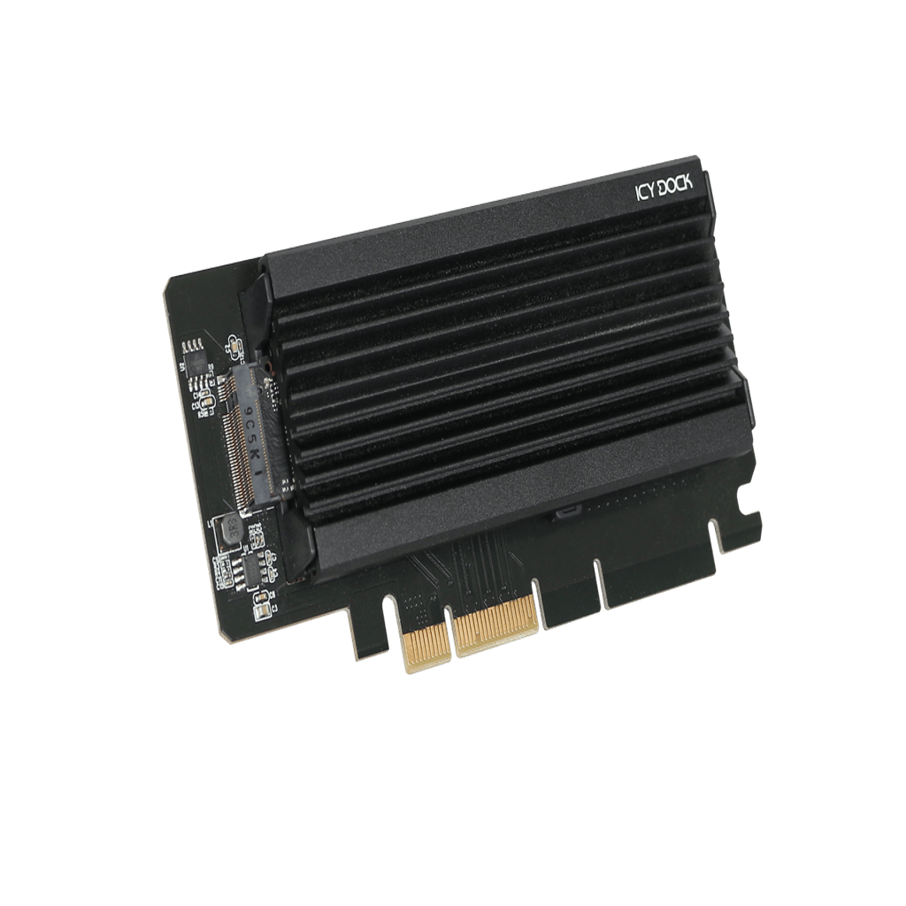 1 x M.2 NVMe SSD to PCIe 3.0 x4 Adapter with Heat Sink