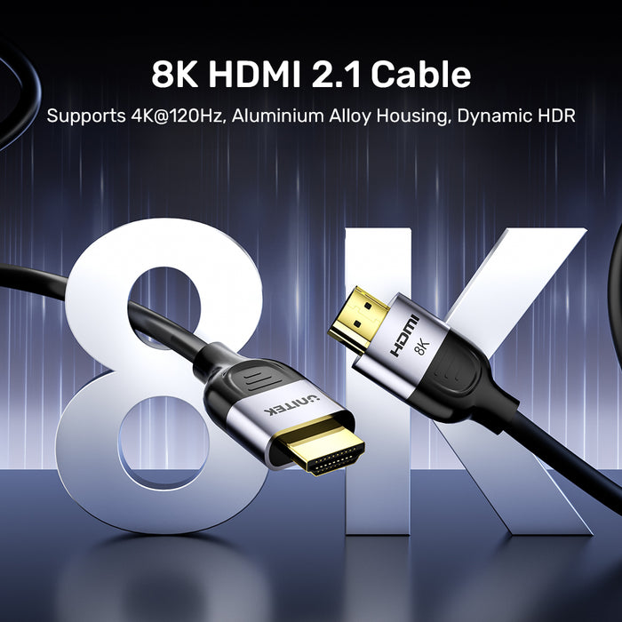 כבל 3 מטר Gaming 8K@60Hz HDMI 2.1 Cable