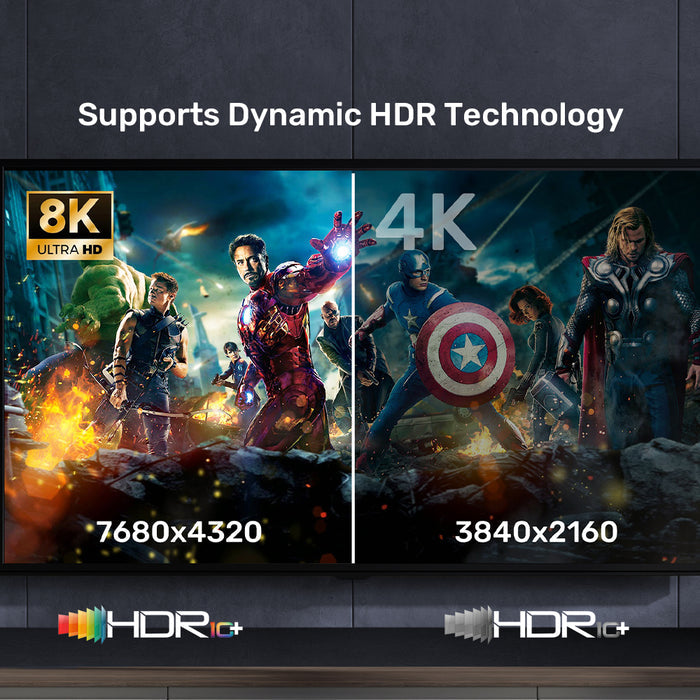 כבל 3 מטר Gaming 8K@60Hz HDMI 2.1 Cable