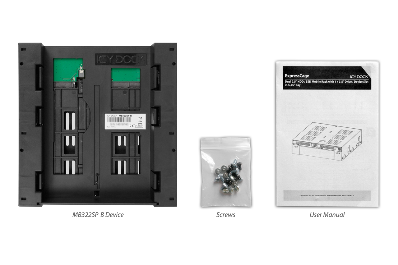 Slim Optical Drive & 2 Bay 2.5" SAS/SATA HDD Backplane Cage