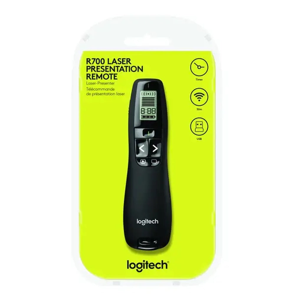 שלט מצגות אלחוטי Logitech R700 Laser Professional – Powercon