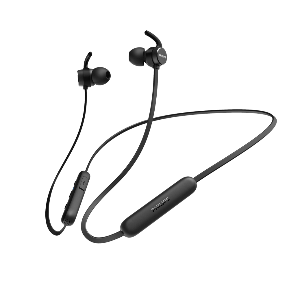 אוזניות כפתור אלחוטיות PHILIPS In-ear wireless headphones  בצבע שחור