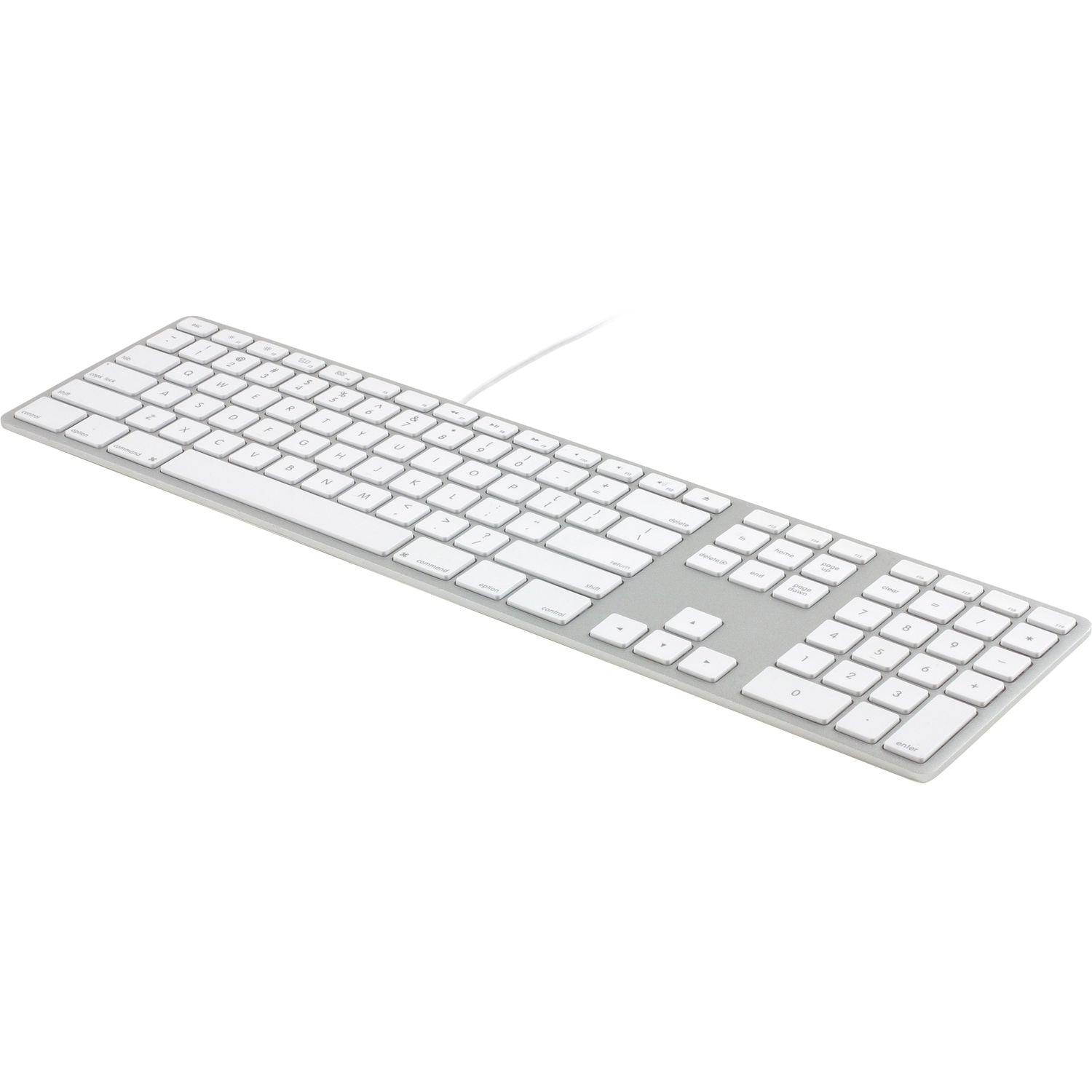 מקלדת עבור אפל מק חוטית עברית - אנגלית Matias Wired Aluminum Keyboard for Mac - Silver
