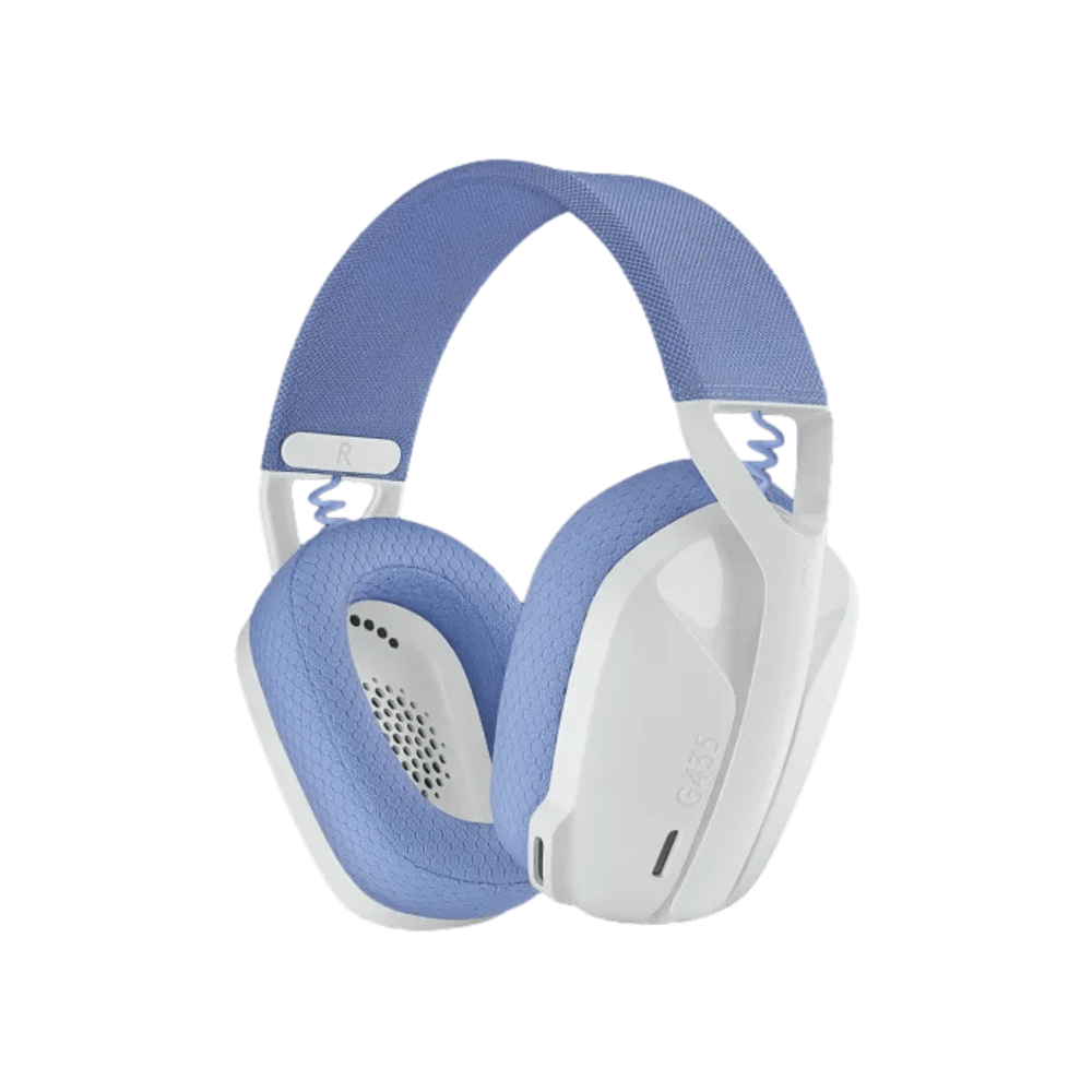 אוזניות אלחוטיות בצבע לבן דגם Logitech G435 Wireless