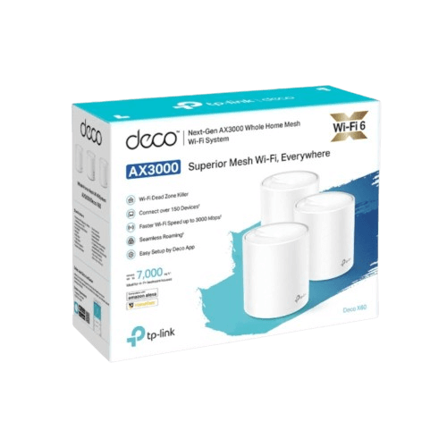 מגדיל טווח Deco X60 MESH AX3000 Wi-Fi 6 Tp-Link  (3 יח' באריזה)