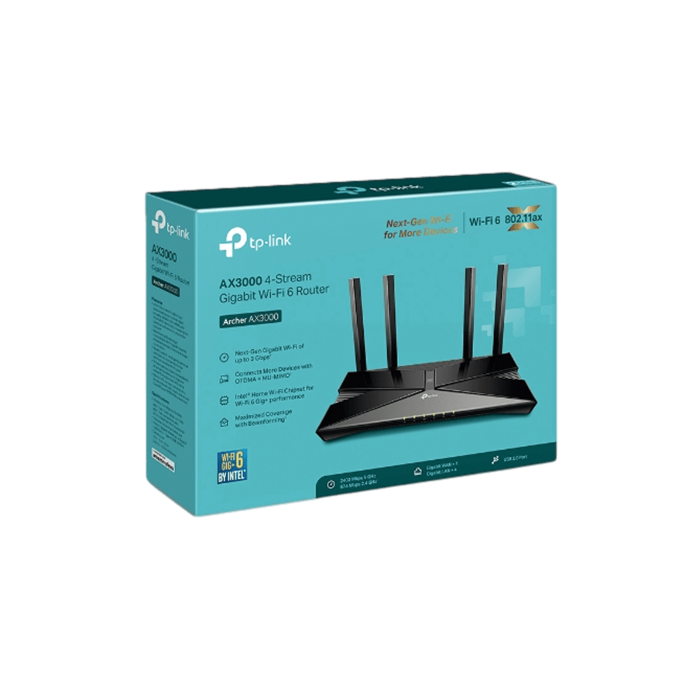 נתב Tp-Link ARCHER AX50 AX3000 Dual-Band Wi-Fi 6