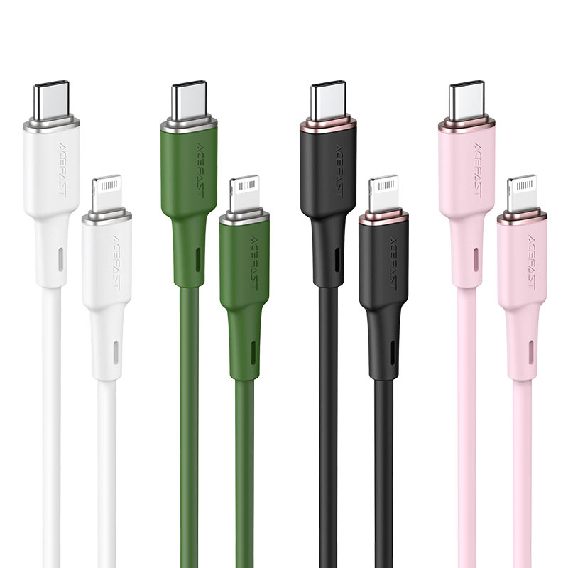 BC2-01 Usb-C to Lightning zinc alloy silicone charging data cable