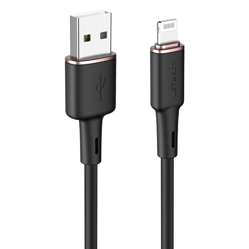 BC2-02 Usb-A to Lightning zinc alloy silicone charging data cable