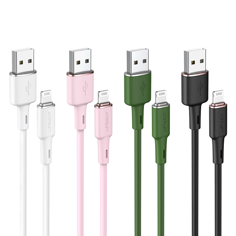 BC2-02 Usb-A to Lightning zinc alloy silicone charging data cable