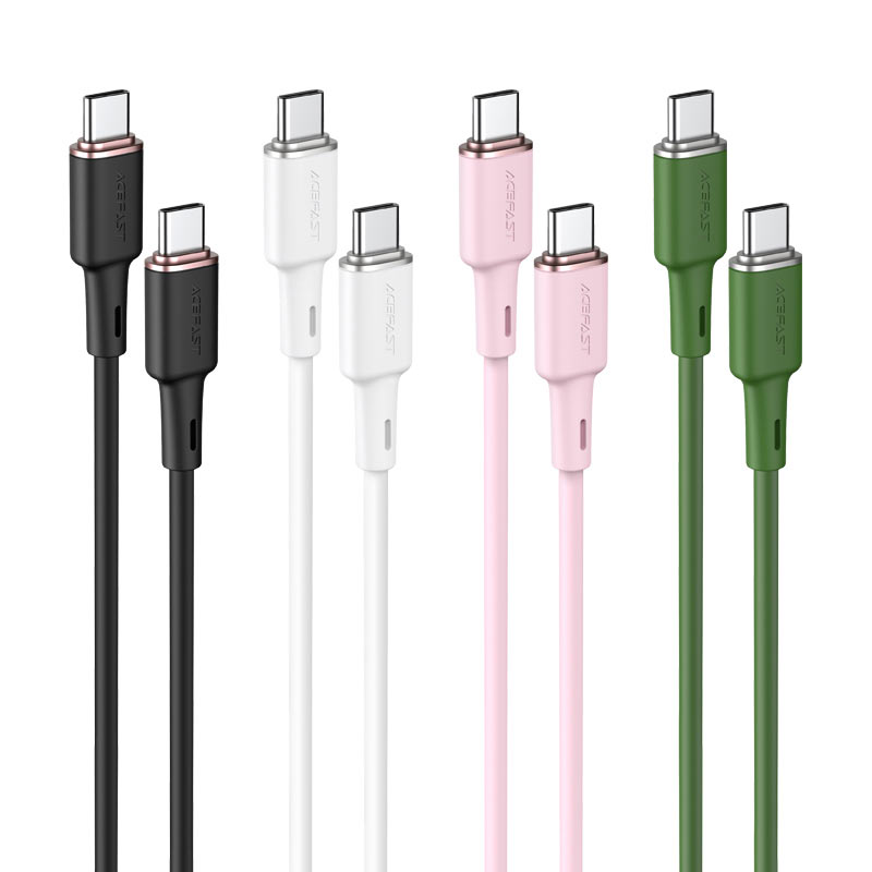 BC2-03 USB-C to USB-C zinc alloy silicone charging data cable