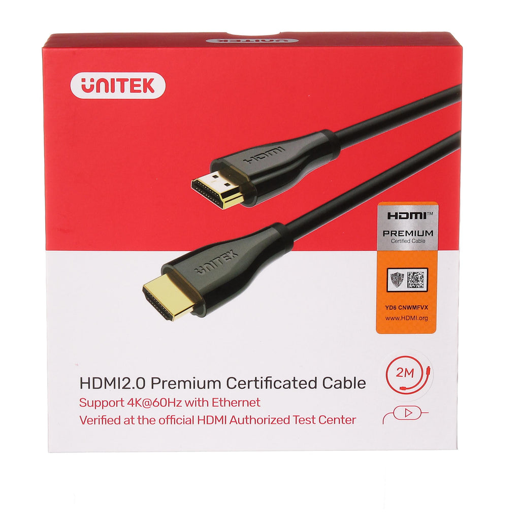 Unitek כבל HDMI 2.0 4K 60Hz פרמיום ז'-ז' שחור