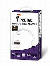 Protec כבל מתאם Type C זכר ל HDMI נקבה