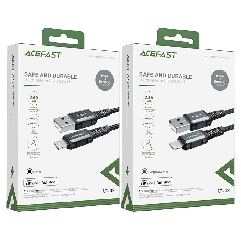 GC1-02 USB-A to Lightning aluminum alloy charging data cable