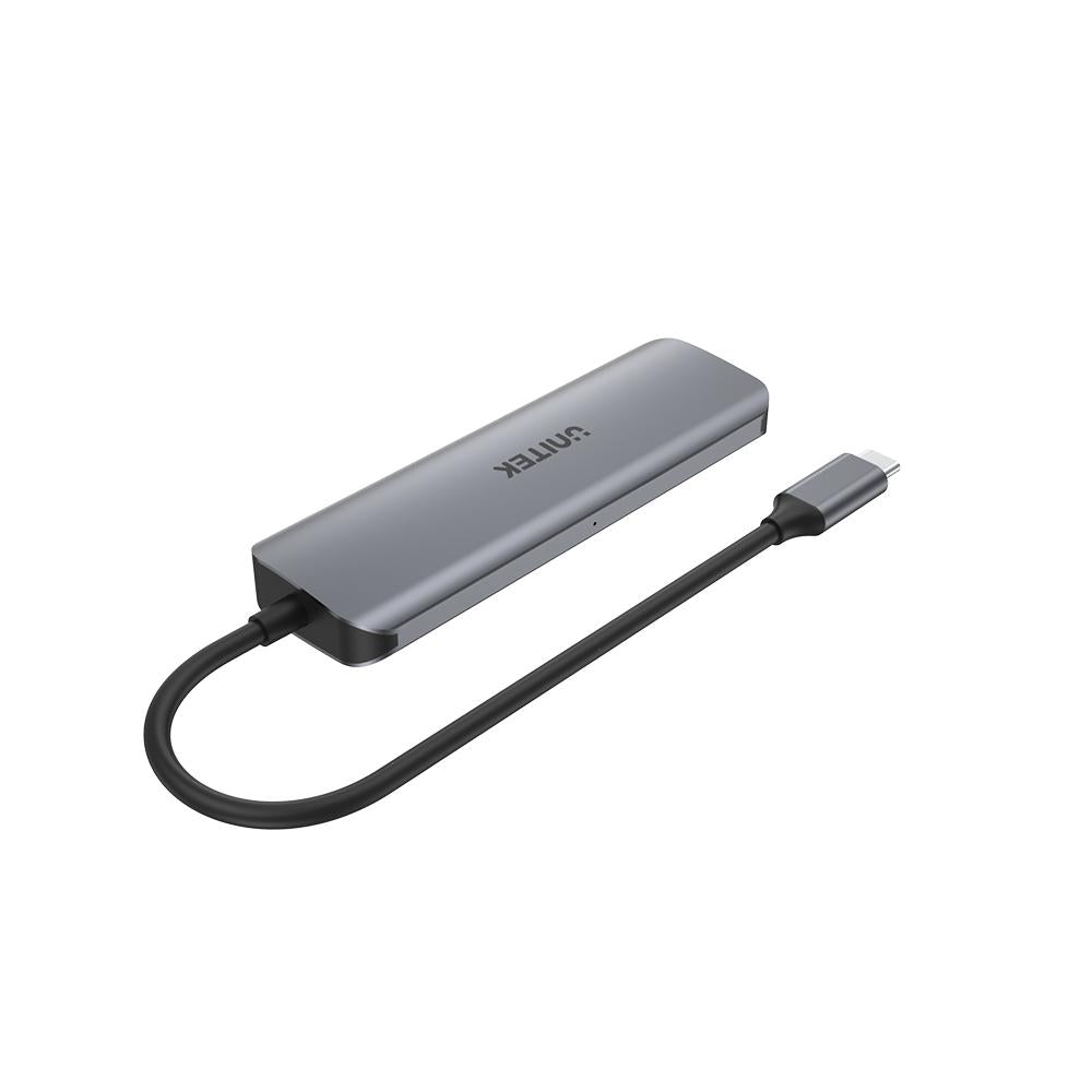 uHUB P5+ 6-in-1 USB-C Hub with 100W Power Delivery and Dual Card Reader