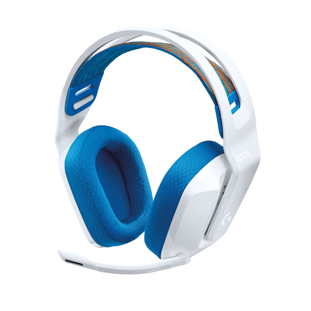 אוזניות גיימינג חוטיות Logitech G335 בצבע לבן
