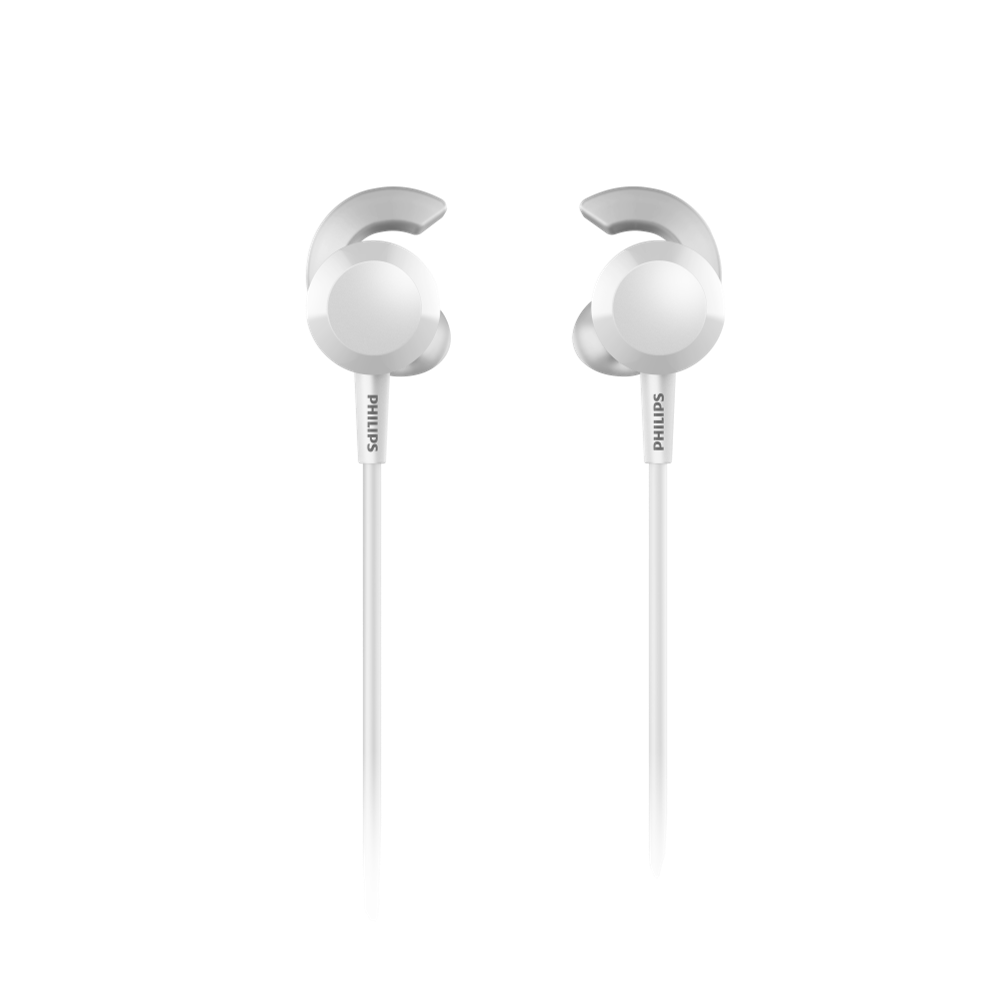 אוזניות כפתור אלחוטיות PHILIPS In-ear wireless headphones  בצבע לבן