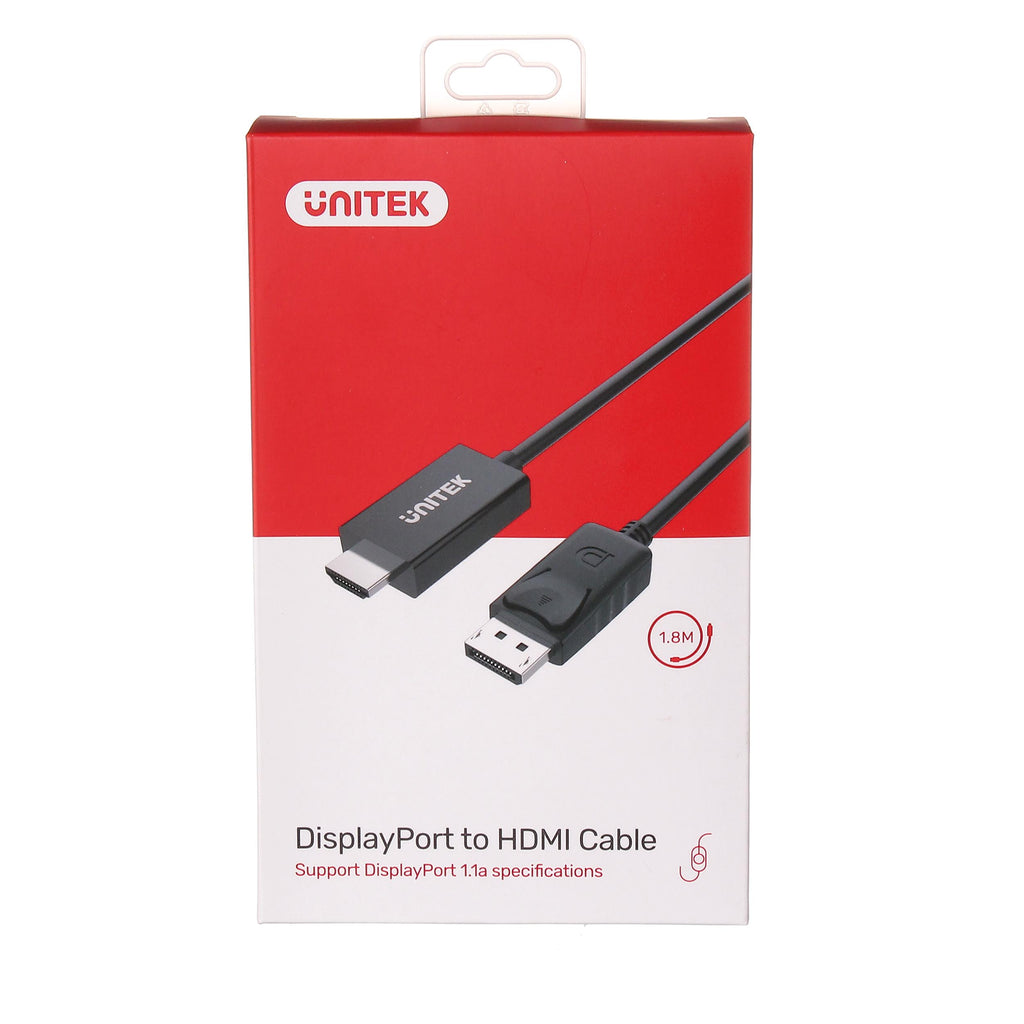 Unitek Y-5118CA  כבל DP ל-HDMI ז'-ז' 1.8 מ'
