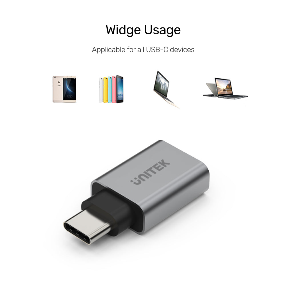 Unitek Y-A025CGY USB-C to USB-A Adapter מתאם