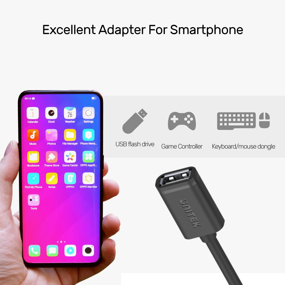 0.2M, Usb2.0 Micro USB (M) to Type-A (F)
