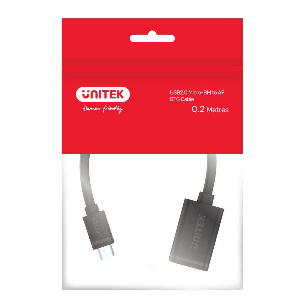 0.2M, Usb2.0 Micro USB (M) to Type-A (F)