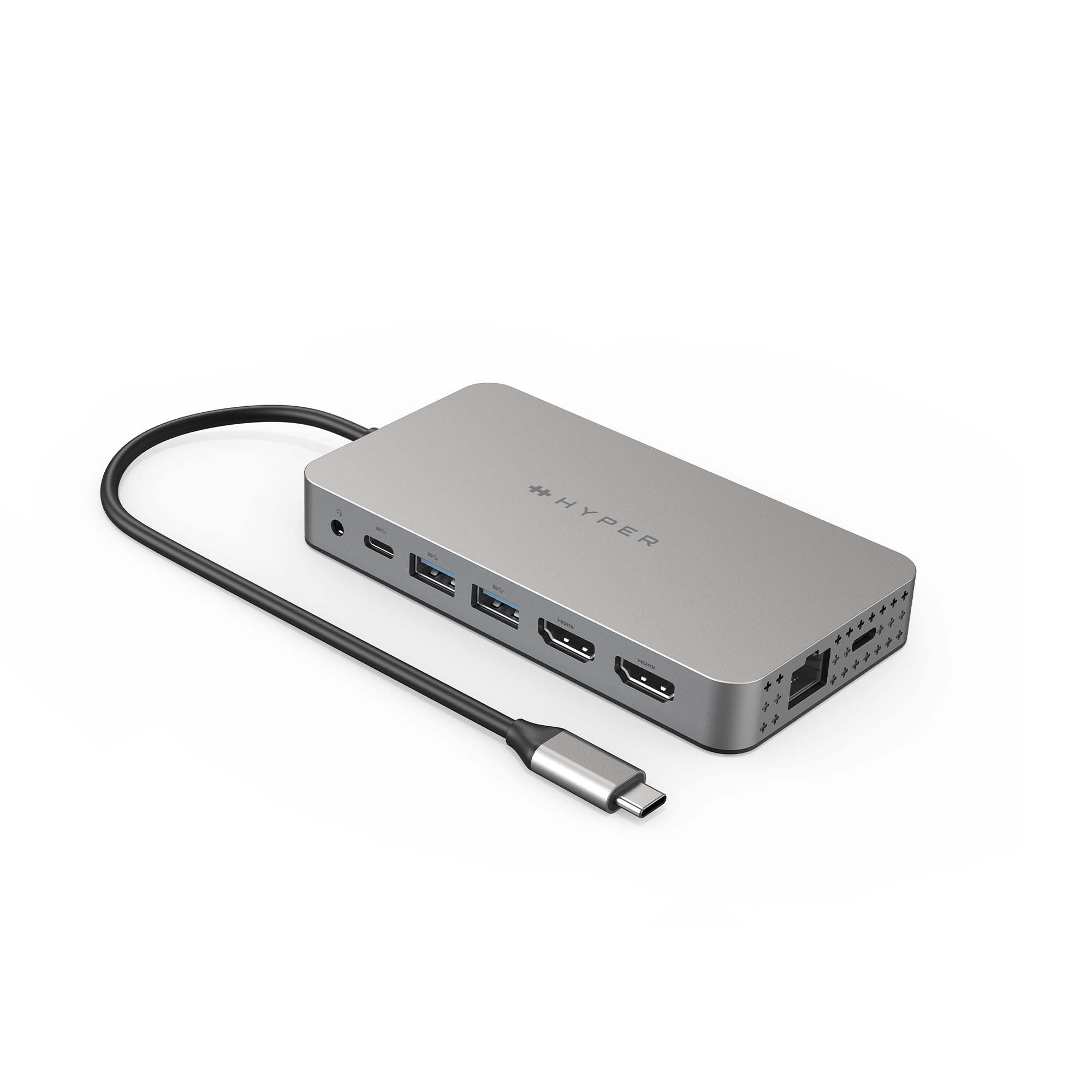 HyperDrive Dual 4K HDMI 10-in-1 USB-C Hub  מתאים לכל מחשבי WINDOWS MAC